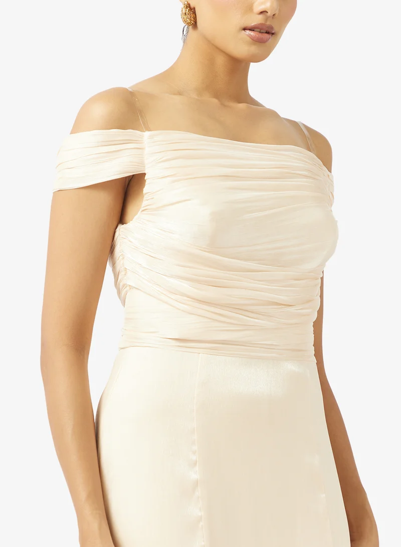 Iyra  One-Shoulder Side Slit Dress for Women | Best Price UAE